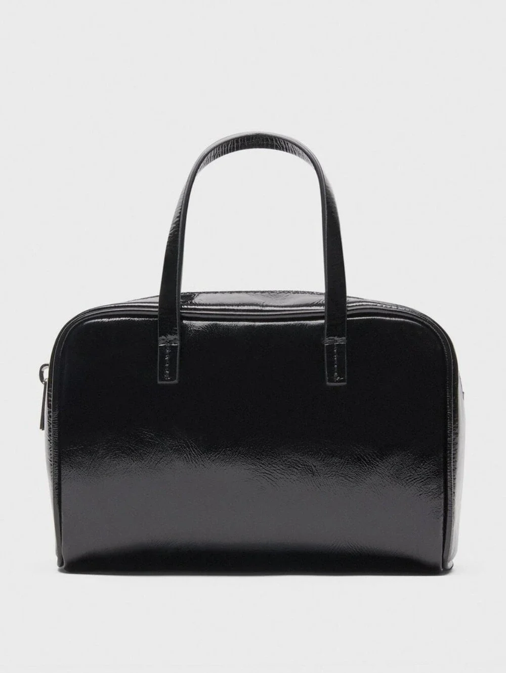 Theory Crinkled Patent Leather Pillow Bag
